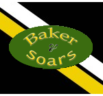 Black, yellow and white logo of baker and soars plumbing supplies
