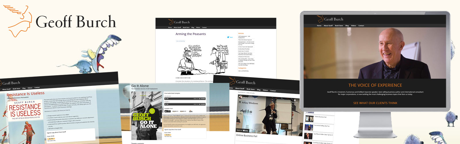 Website Screenshots of Geoff Burch