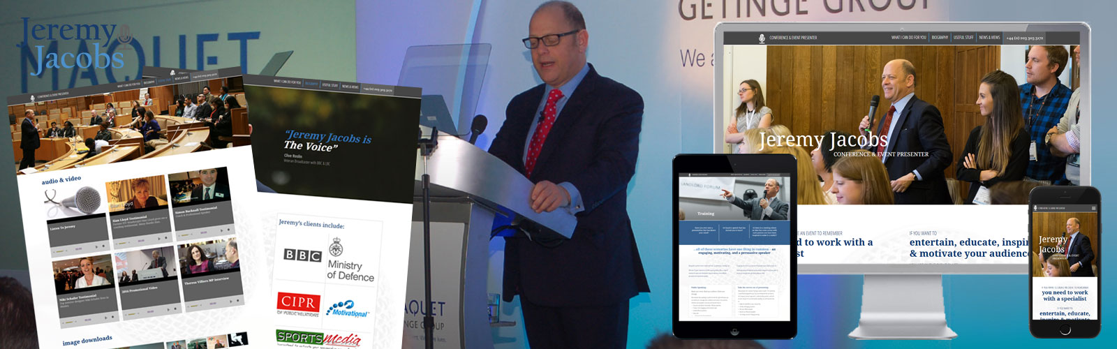 Presenter Jeremy Jacobs website screenshots