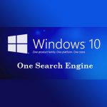 windows10 logo with one search engine
